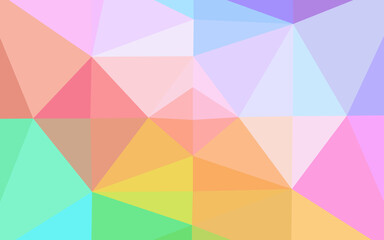 Obraz premium Light Multicolor, Rainbow vector triangle mosaic template.