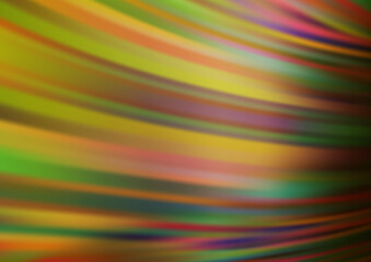 Light Green, Yellow vector template with lines, ovals.