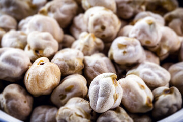 chickpea seeds in high resolution, macro photography of seeds, vegan food