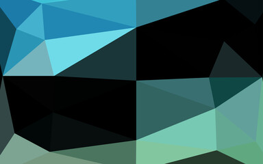 Light BLUE vector triangle mosaic cover.