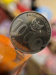 Indonesian coin macro lens