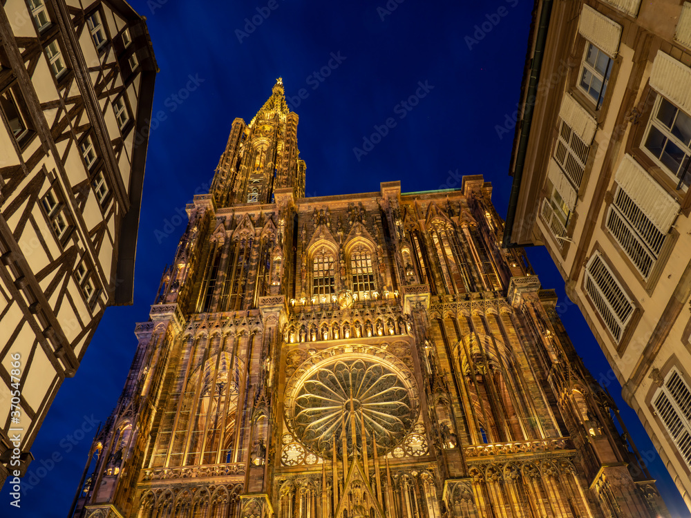 Wall mural cathedral notre dame de strasbourg in alsace