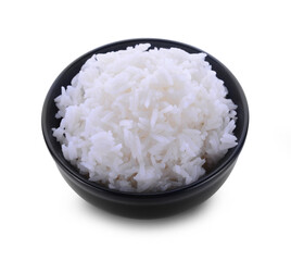 rice bowl on white background.