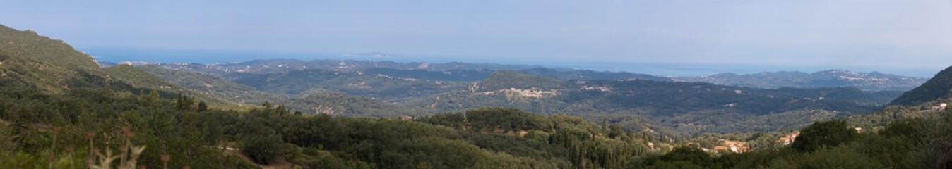 Fototapeta premium View of the Corfu coastline, Greece