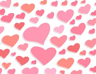 red hearts background