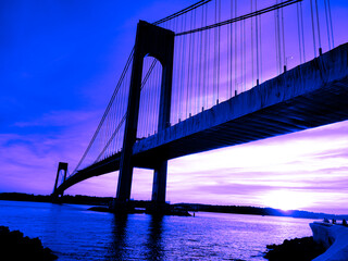 Beautiful Sunset by the Verrazzano-Narrows Bridge
