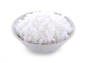 rice bowl on white background