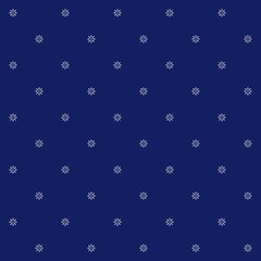 Traditional Hungarian blue-dying seamless pattern