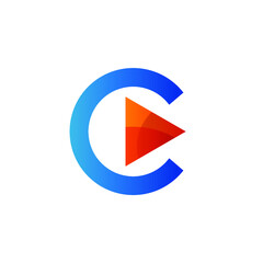 Letter c and arrows logo