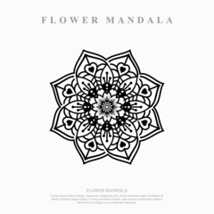 Flower Mandala. Vintage decorative elements. Oriental pattern, vector illustration.