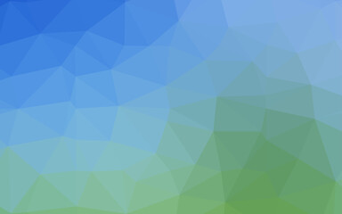 Light Blue, Green vector abstract polygonal cover.