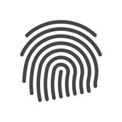 Fingerprint icon in isolated on white background. Vector illustration.