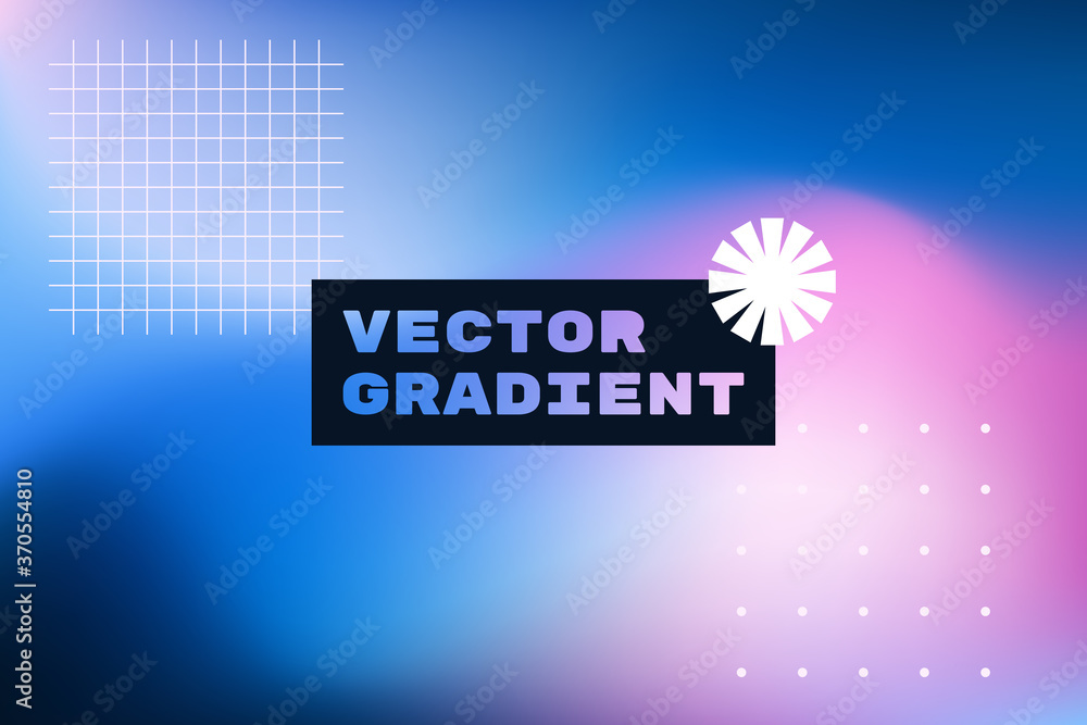 Poster vector abstract design template and illustration in trendy bright gradient colours with copy space f