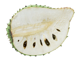 Soursop fruit isolated on white background