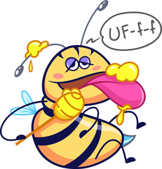 Funny character design of Honey Bee