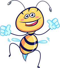 Funny character design of Honey Bee