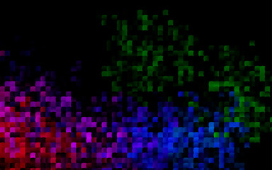 Dark Multicolor, Rainbow vector backdrop with rectangles, squares.