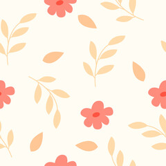 seamless pattern with autumn leaves