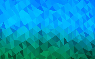 Light Blue, Green vector abstract polygonal layout.