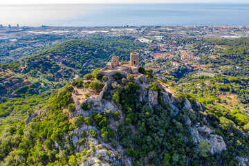 Castle of San Vicente de Burriac in Cabrera de Mar Barcelona