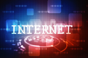 Fototapeta premium 2d illustration internet abstract background