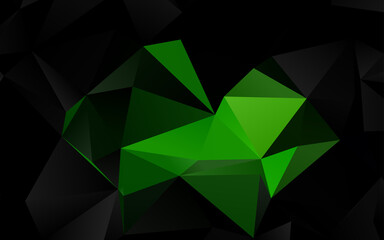 Light Green vector blurry triangle pattern.