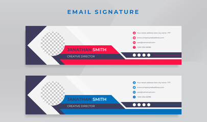 Email signature template design | personal social media cover