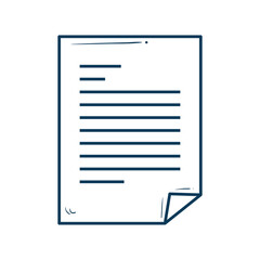 paper document, line style icon vector illustration design