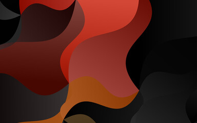 Dark Yellow, Orange vector pattern with bubble shapes.