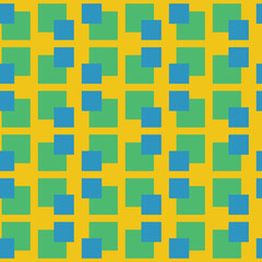 Abstract geometric seamless pattern. Geometrical ornament of squares. Vector colorful illustration. Endless texture.