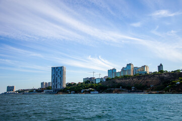Obraz premium Sea. View of the city of Odessa. Beautiful landscape