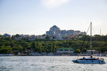 Fototapeta na wymiar Sea. View of the city of Odessa. Beautiful landscape