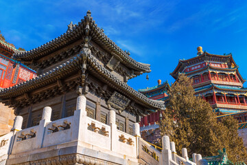 Baoyun Bronze Pavilion at the Summer Palace in Beijing, China