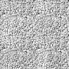 Seamless pattern of small stones or smooth pebbles,piles of rock in grey color as uniform square background.Stone texture,top view.Closeup nature design template,mockup,banner commercials,text,website