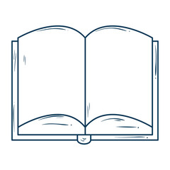 open book literature, line style icon vector illustration design