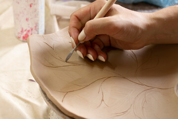 workflow the master made a plate from clay