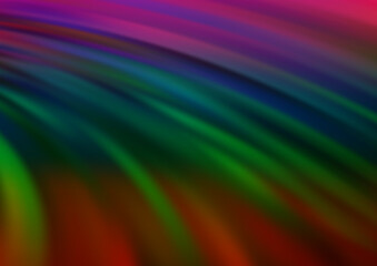Dark Multicolor, Rainbow vector pattern with liquid shapes.