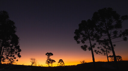 silhouette sunset