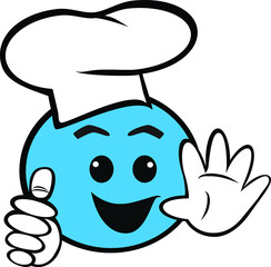 cartoon chef cook and delicious thumb