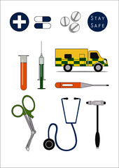 medical icons set