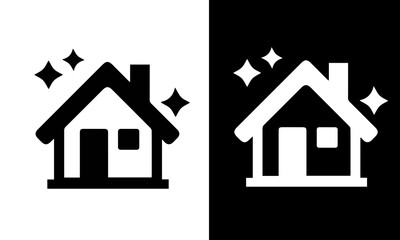  Cleaning Icon vector design black and white 