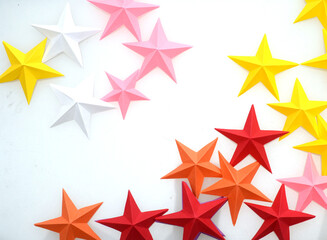 Christmas paper stars background