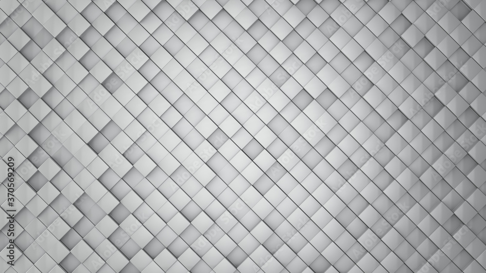 Poster 3d rendering, realistic cubes geometric shape field , abstract textured design for background.