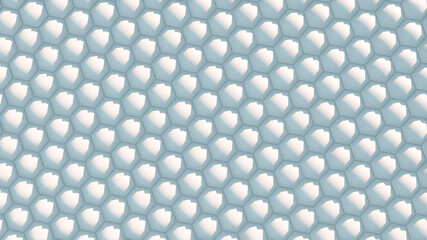 3d rendering, Abstract of white hexagon shape wall with shadow and lighting, textured for background .