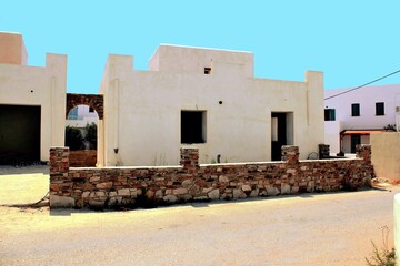Greece, Antiparos island, unfinished building in the town of Antiparos, August 18 2010.
