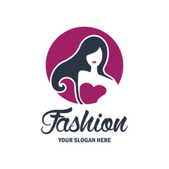 fashion and beauty logo emblems and insignia with text space for your slogan tag line. vector illustration