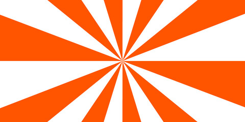 Abstract background A starburst or sun burst Shines like the sun Orange and white light trails - ideal as a decoration for branders, advertising media Or wallpaper