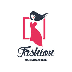 fashion and beauty logo emblems and insignia with text space for your slogan tag line. vector illustration