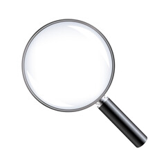 Magnifying Glass With White background With Gradient Mesh, Vector Illustration