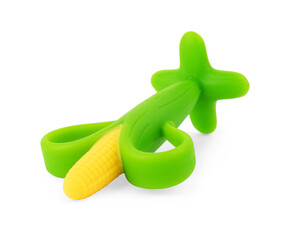 Children's toy a plastic, corn isolated on white